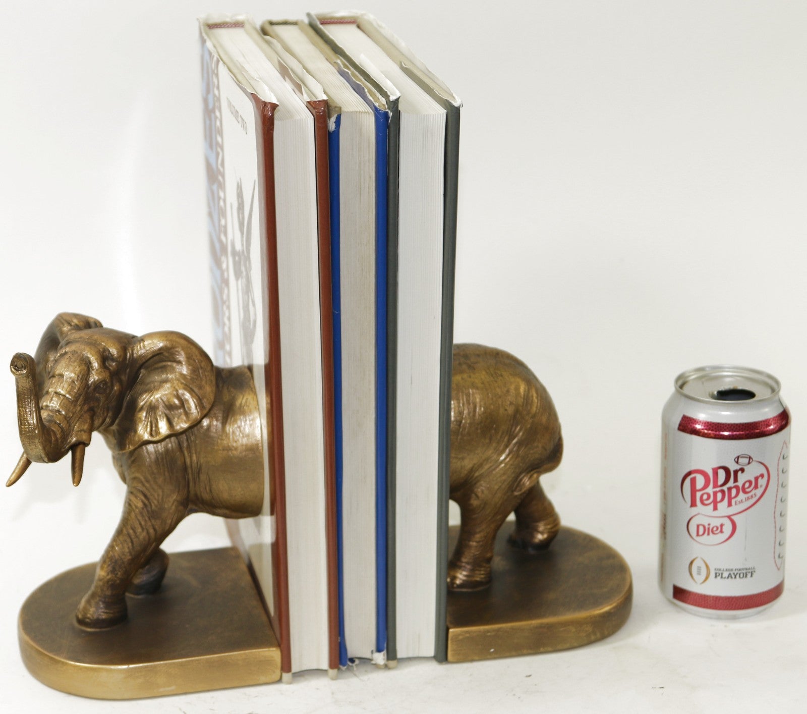 Art Deco Detailed Handcrafted Animal African Elephants Bookends Bronze Effect