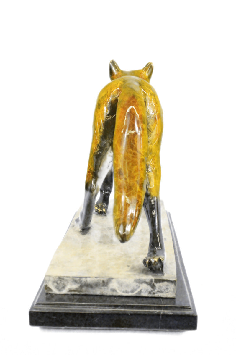 Handcrafted bronze sculpture SALE Anima Fox Sly Edition Collector Marius Signed
