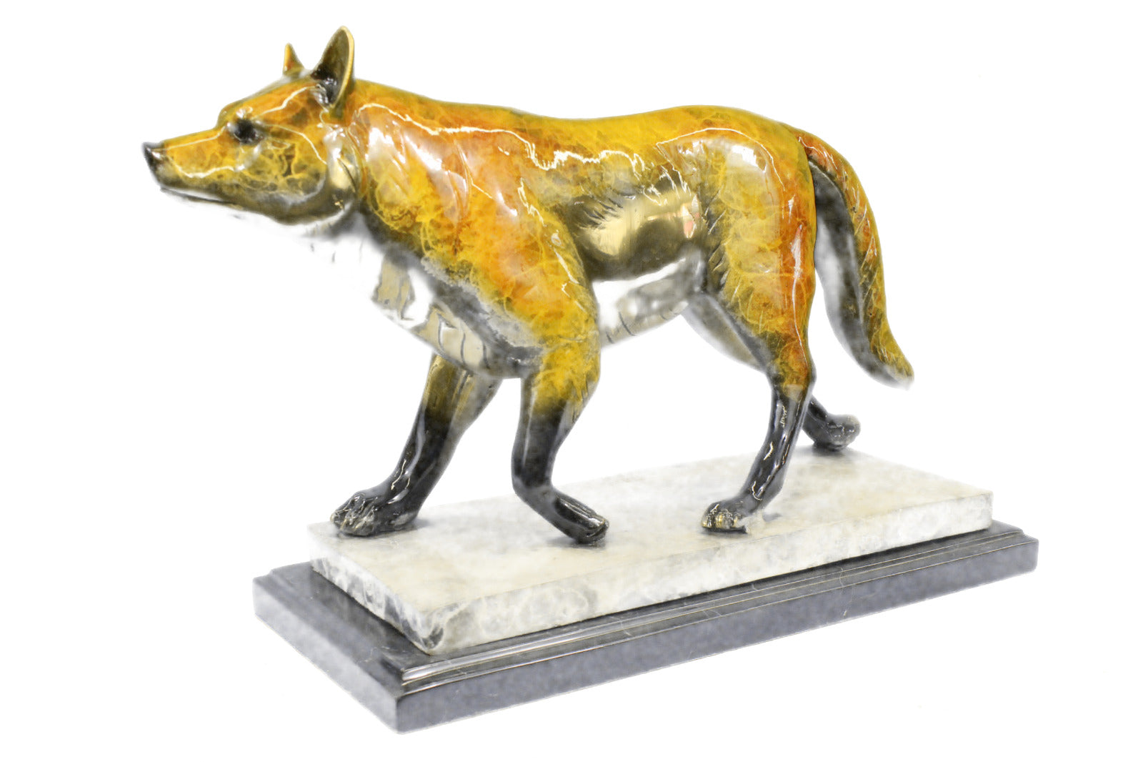 Handcrafted bronze sculpture SALE Anima Fox Sly Edition Collector Marius Signed