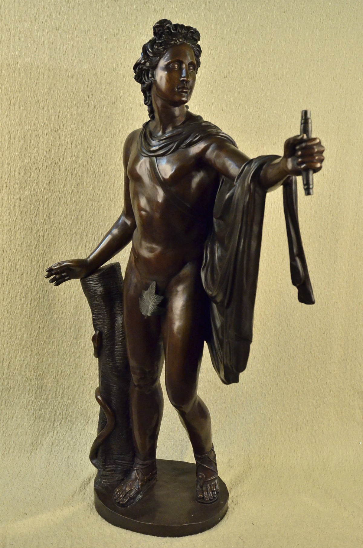 51" Tall Famous Classic Roman God Apollo Bronze Sculpture Statue Figurine Figure