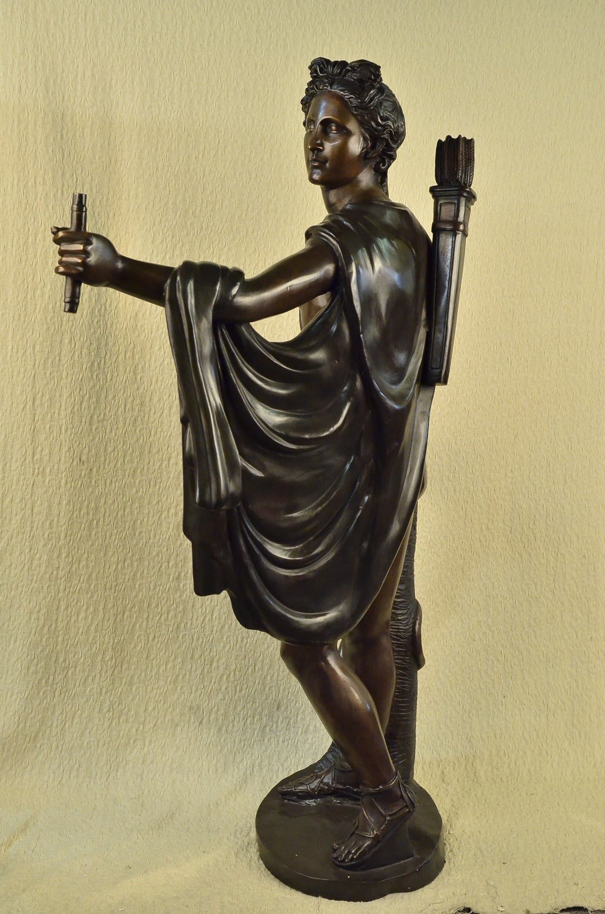 51" Tall Famous Classic Roman God Apollo Bronze Sculpture Statue Figurine Figure