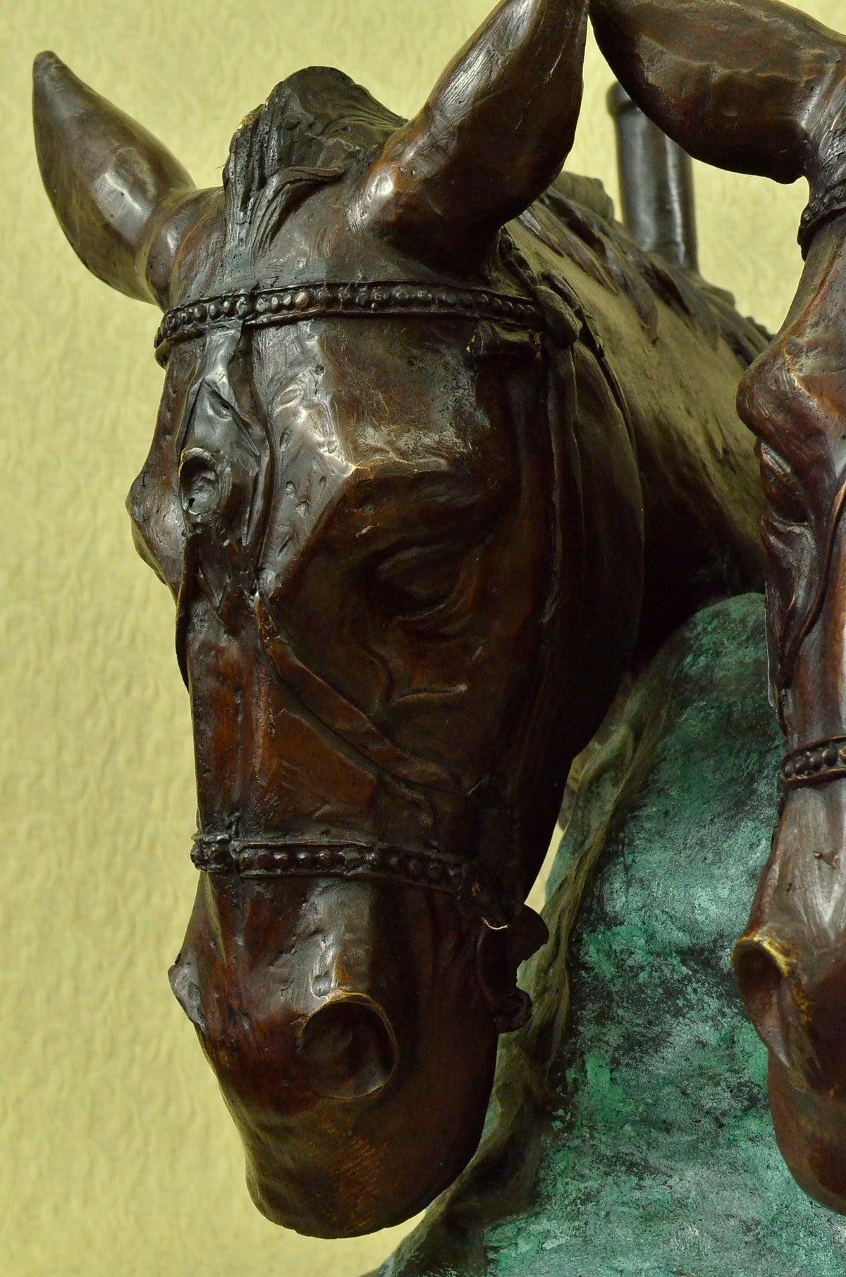 Loving Horses Western Equestrian Farm Ranch Art Bronze Marble Statue Sculpture