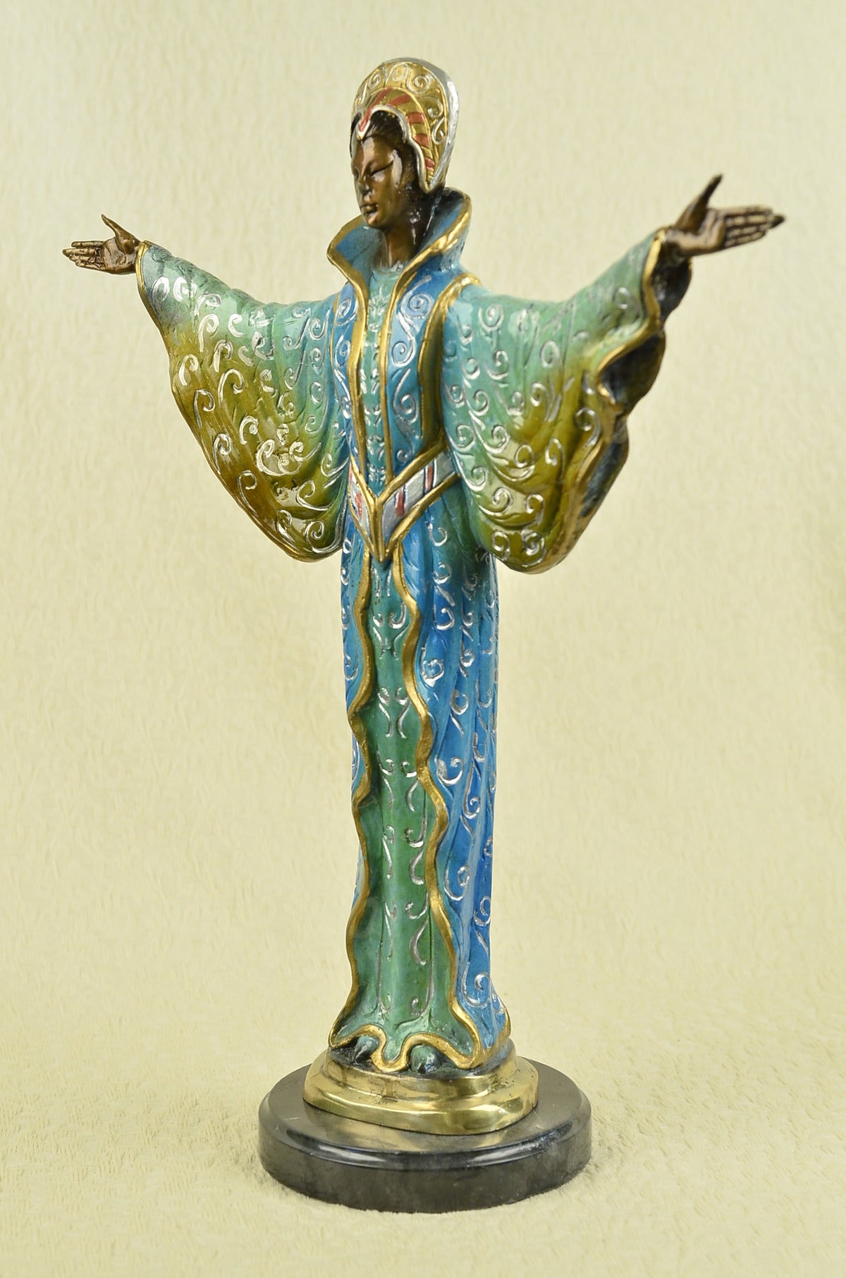 Handcrafted bronze sculpture SALE Cast Hot Patina Color Multi Byzantine Ancient