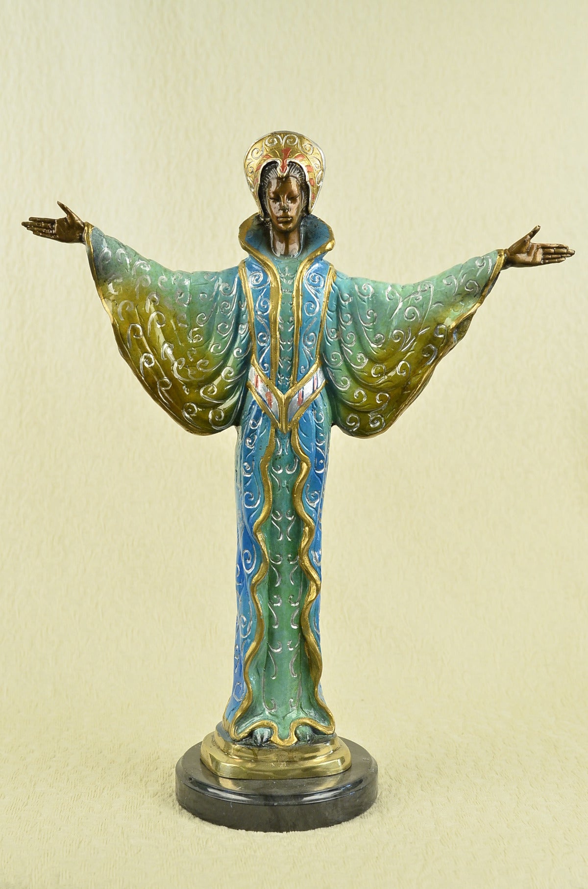 Handcrafted bronze sculpture SALE Cast Hot Patina Color Multi Byzantine Ancient