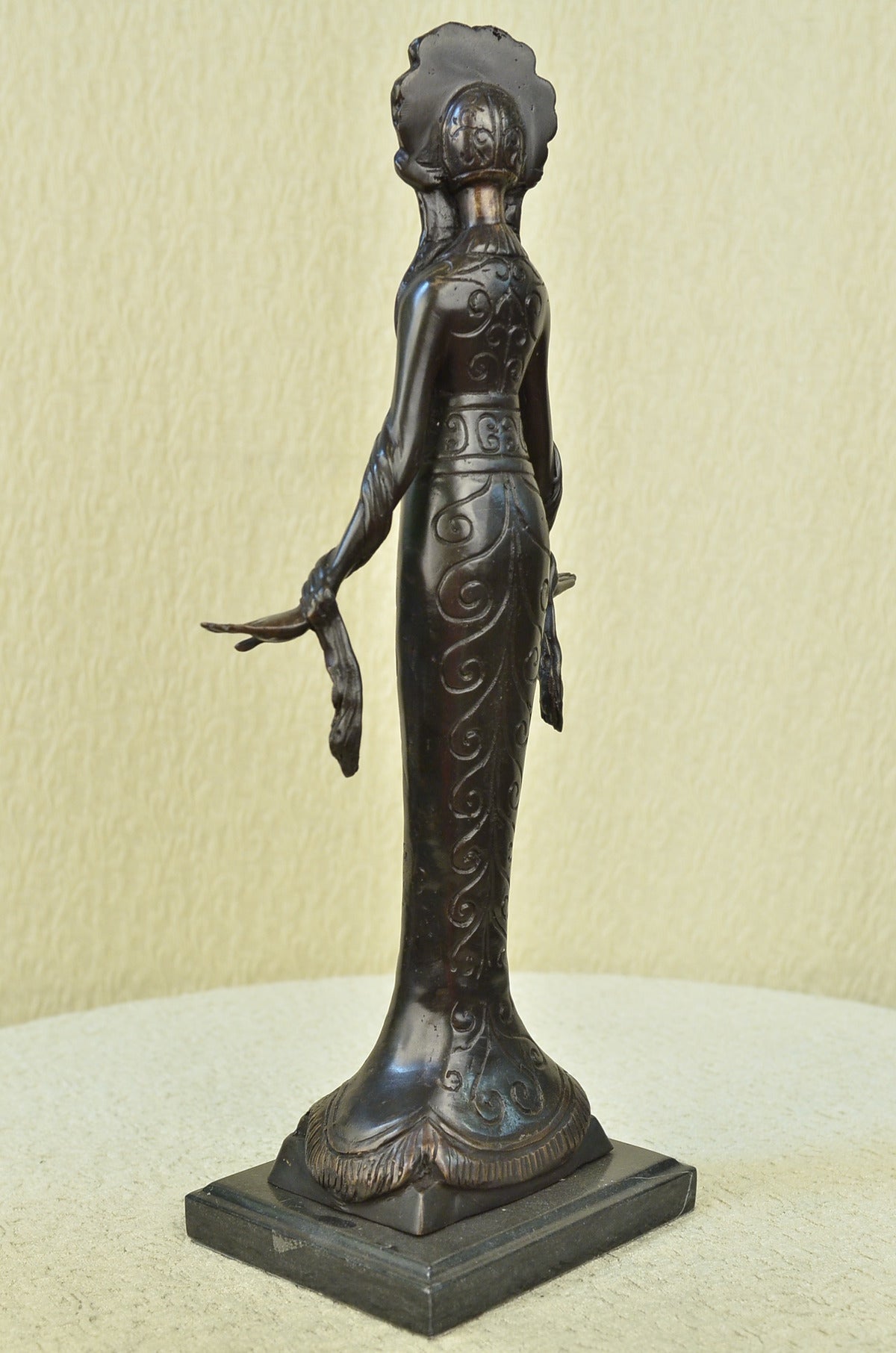 Handcrafted bronze sculpture SALE Decor Girl Indian American Native Signed