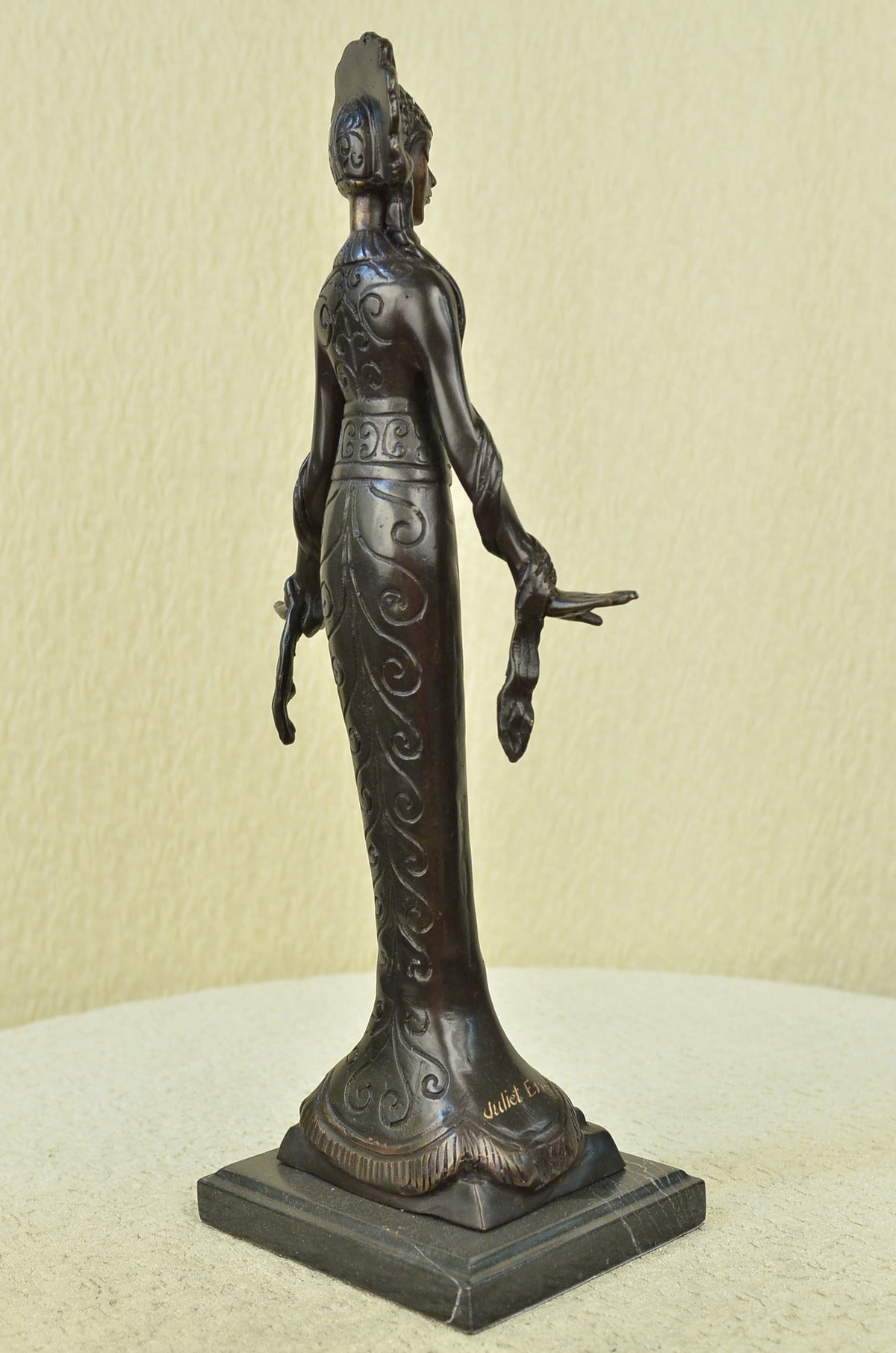 Handcrafted bronze sculpture SALE Decor Girl Indian American Native Signed