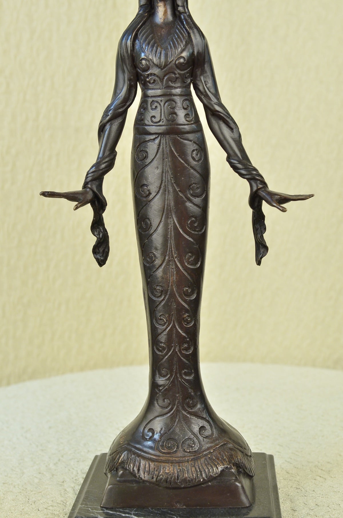 Handcrafted bronze sculpture SALE Decor Girl Indian American Native Signed