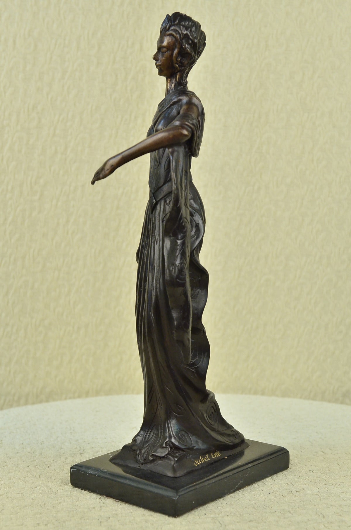 Handcrafted bronze sculpture SALE Dancer Actress Singer Jazz Theater Deco Art