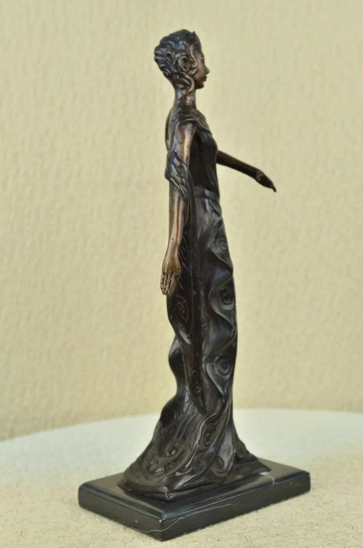Handcrafted bronze sculpture SALE Dancer Actress Singer Jazz Theater Deco Art