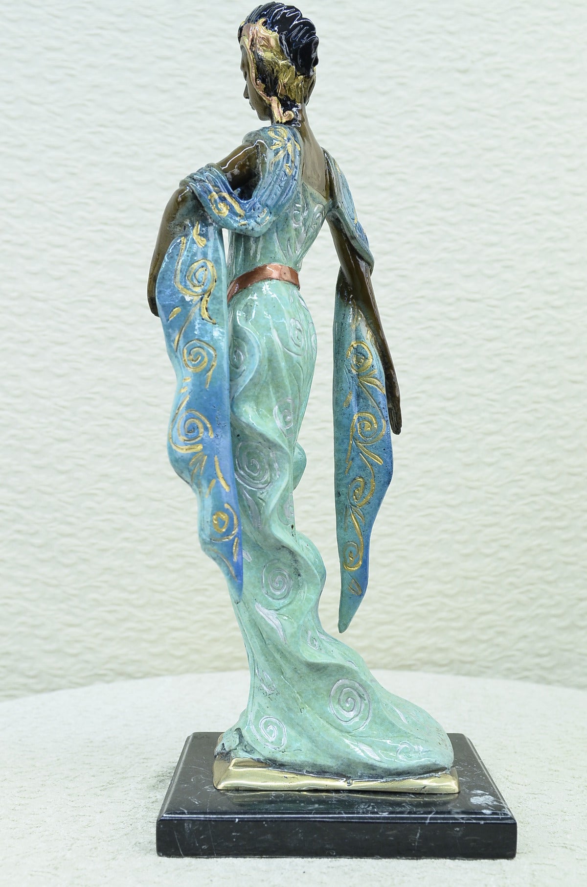Handcrafted bronze sculpture SALE Base Marble Model Dancer Egyptian Graceful