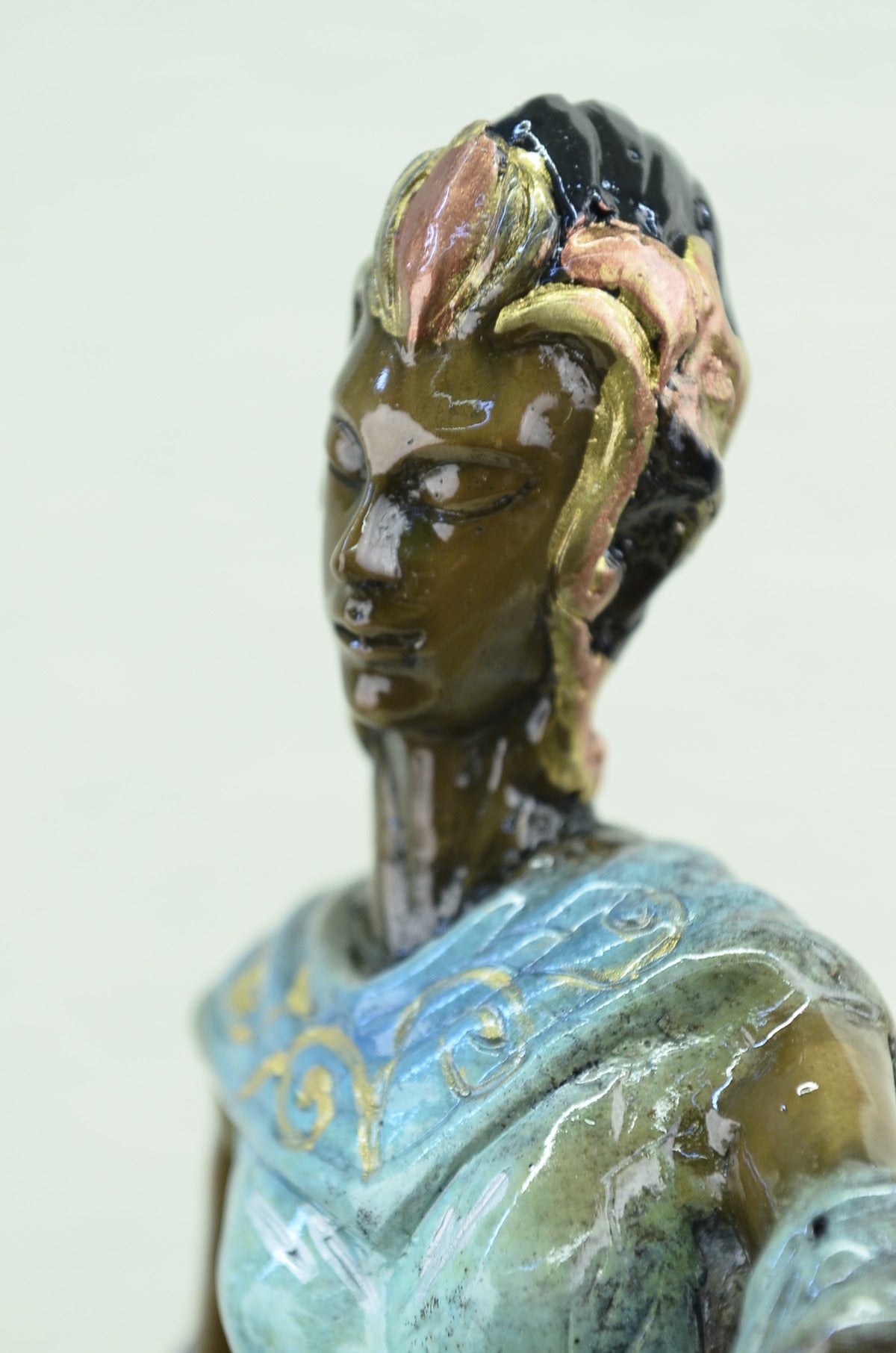 Handcrafted bronze sculpture SALE Base Marble Model Dancer Egyptian Graceful