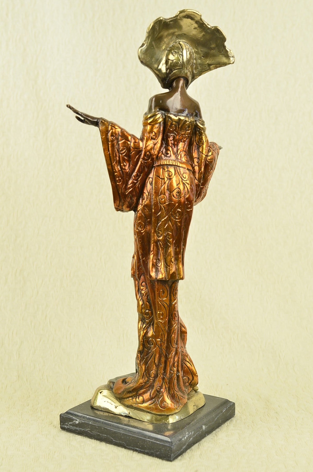 Handcrafted bronze sculpture SALE Base Marble Deco Art Princess" Indian Poising