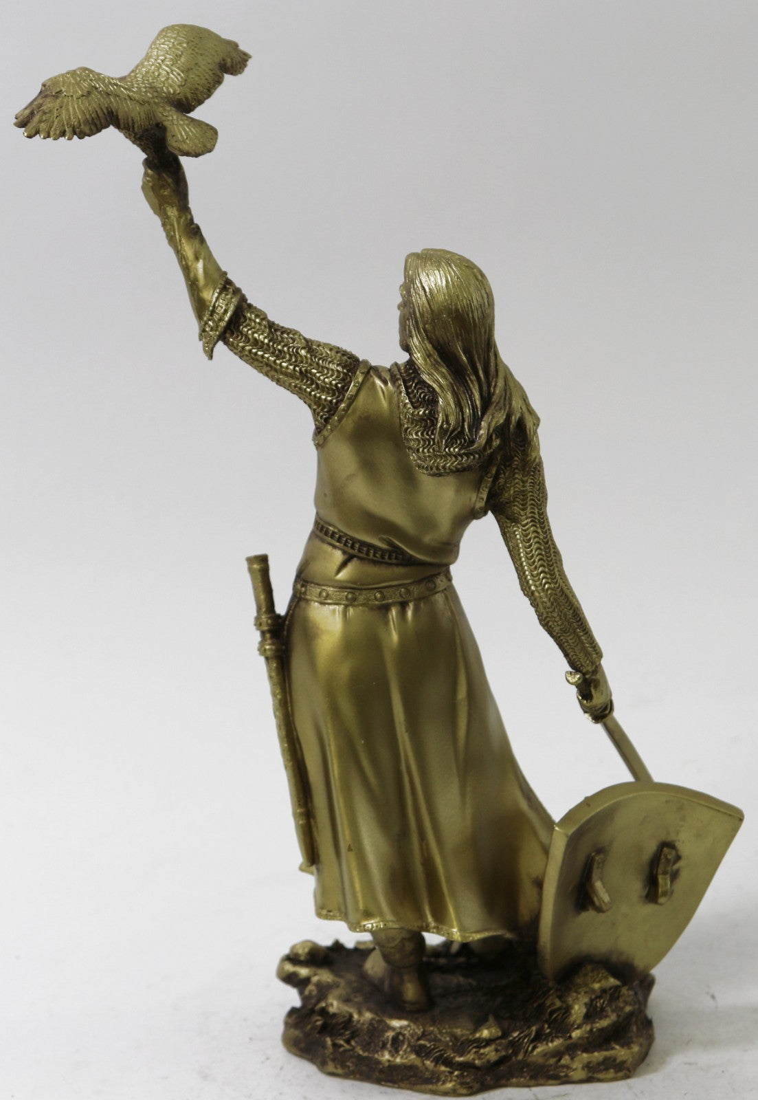 Crusader Falconer Bronze Statue Hand Made Sculpture Classic Artwork Figurine Statue