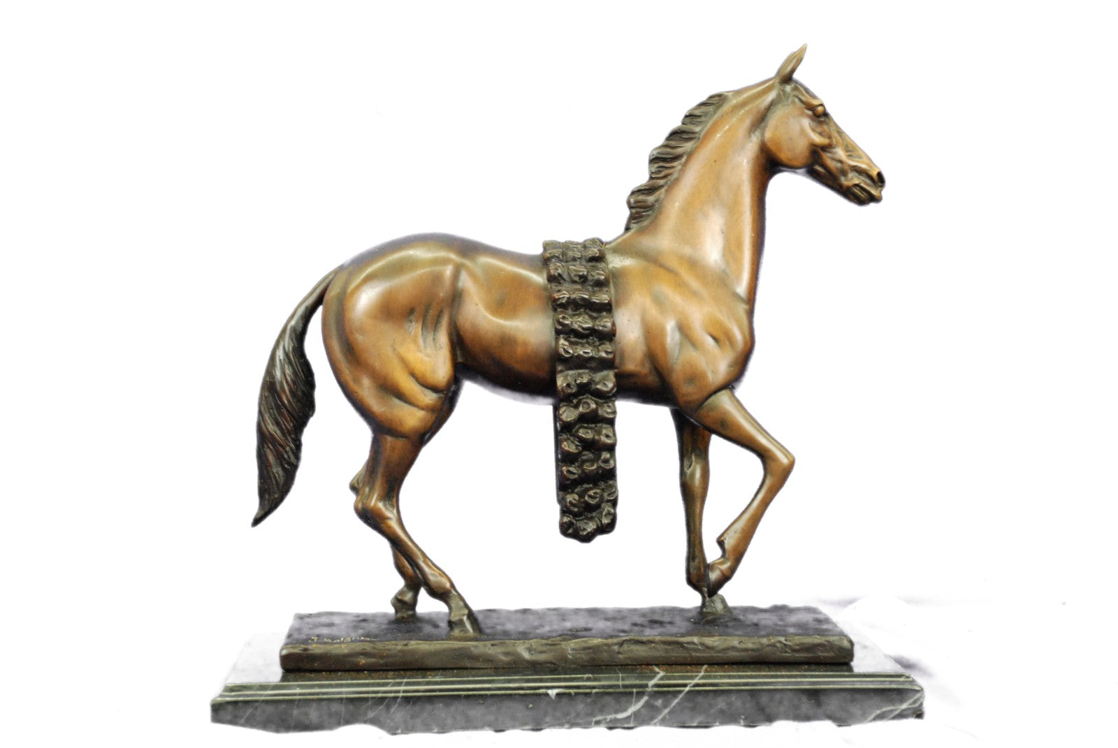 Art Deco Arabian Racing Horse Hand Made by Lost wax Method Sculpture Statue