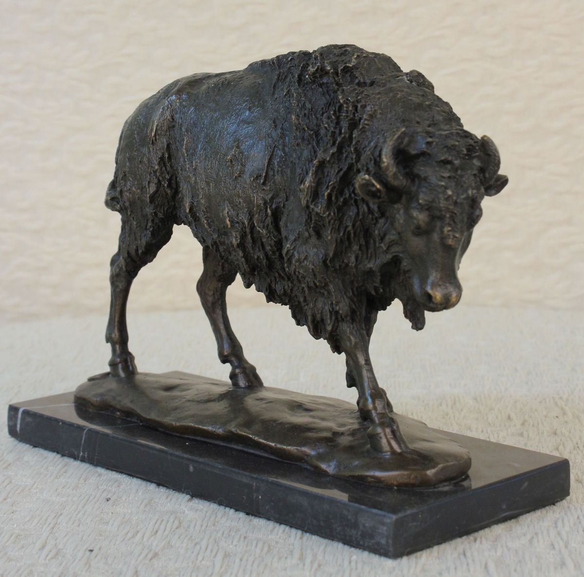 Hot Cast Signed Milo Buffalo Bronze Museum Quality Masterpiece Sculpture Statue