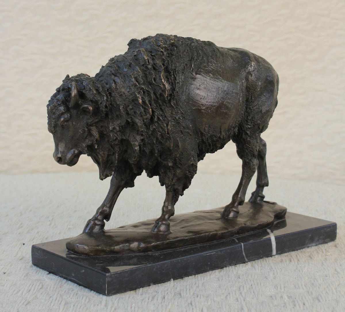 Hot Cast Signed Milo Buffalo Bronze Museum Quality Masterpiece Sculpture Statue