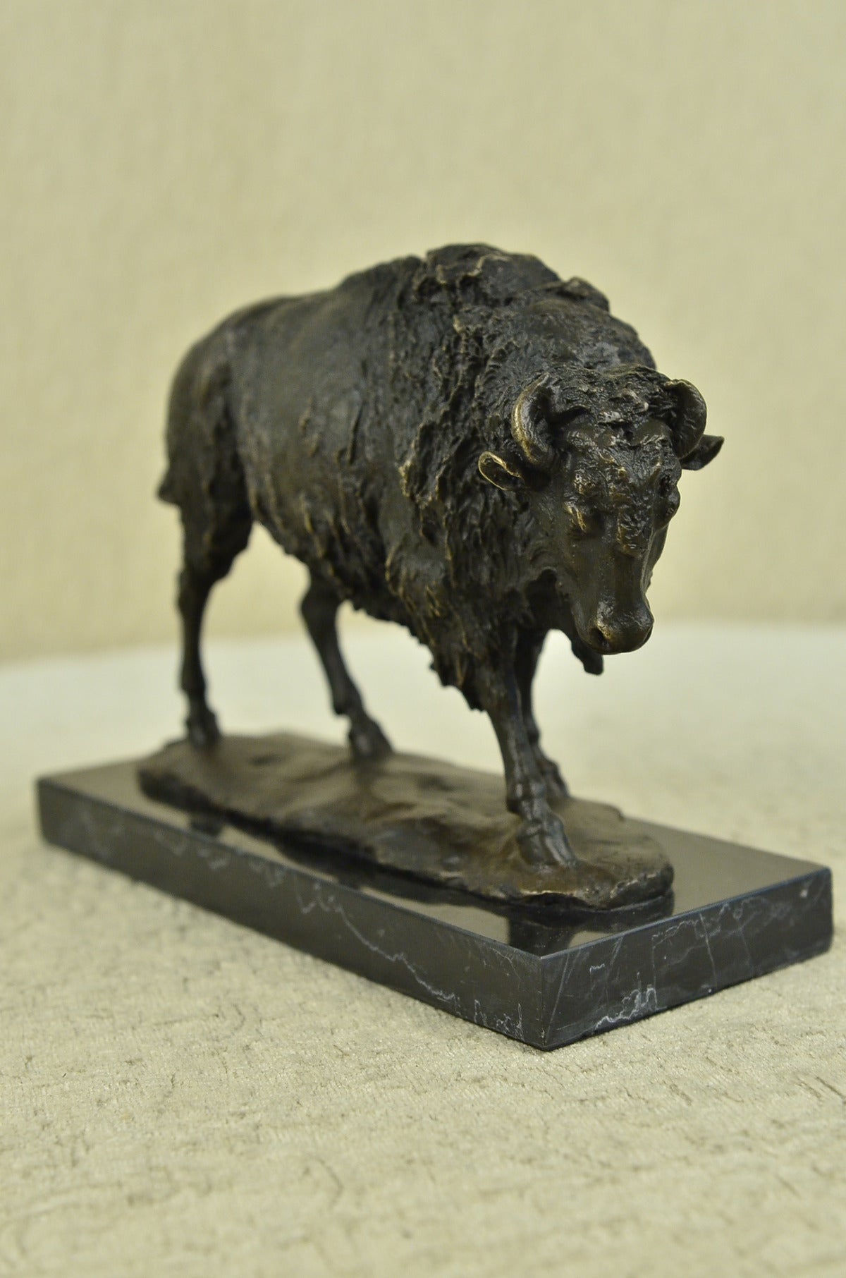 Hot Cast Signed Milo Buffalo Bronze Museum Quality Masterpiece Sculpture Statue
