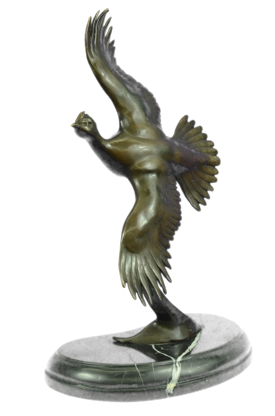 Bronze Sculpture Hot Cast Flying Quail Museum Quality Figurine Figure Sale Decor