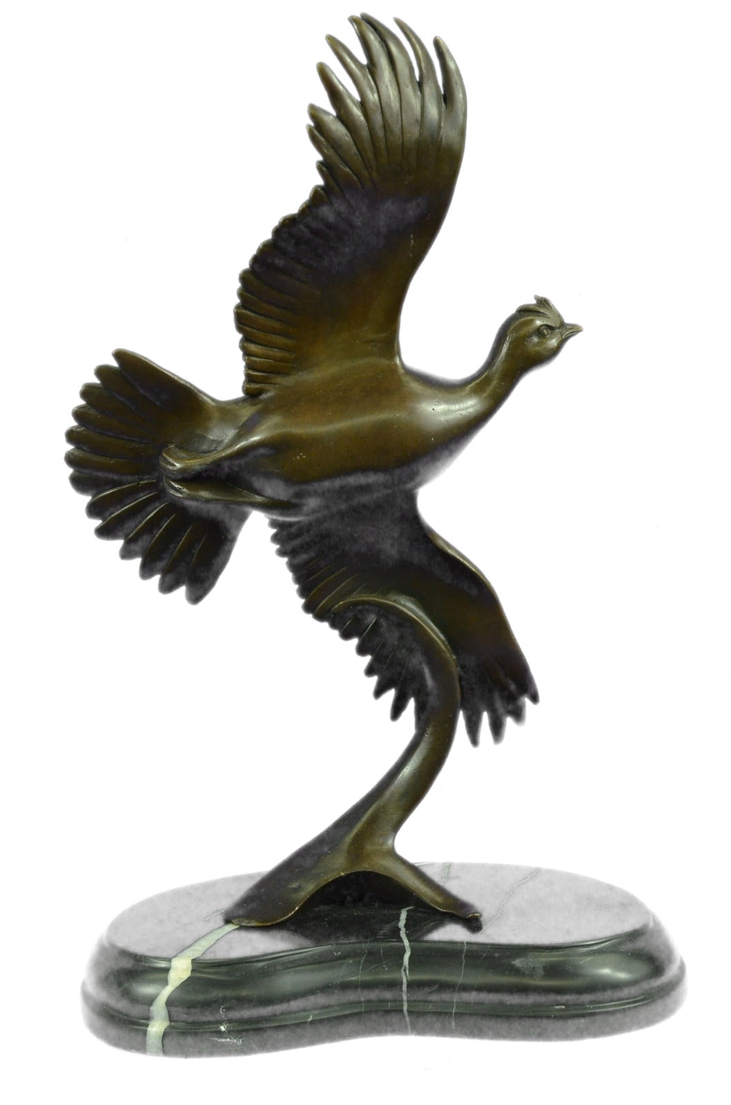 Bronze Sculpture Hot Cast Flying Quail Museum Quality Figurine Figure Sale Decor