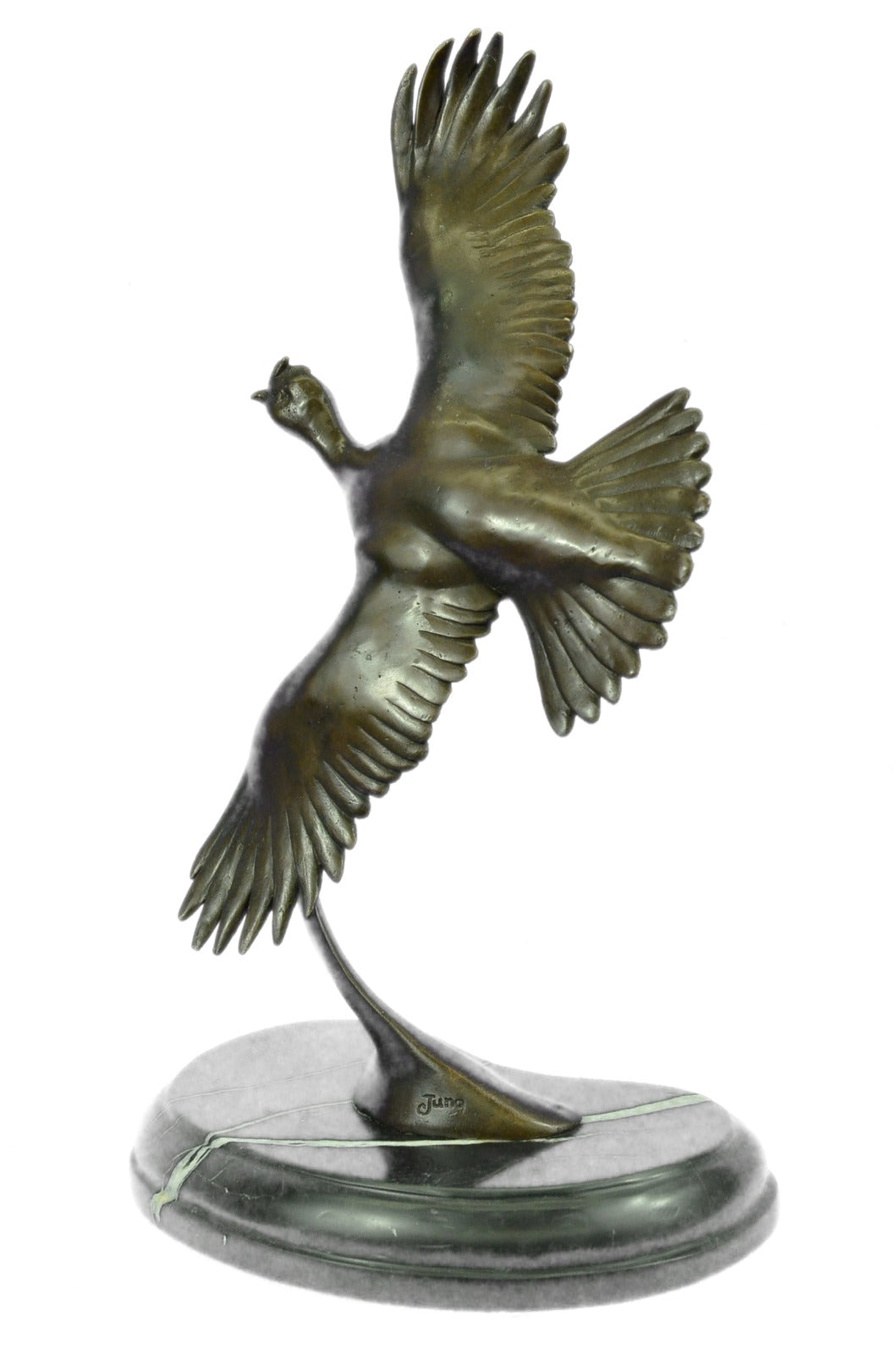 Bronze Sculpture Hot Cast Flying Quail Museum Quality Figurine Figure Sale Decor