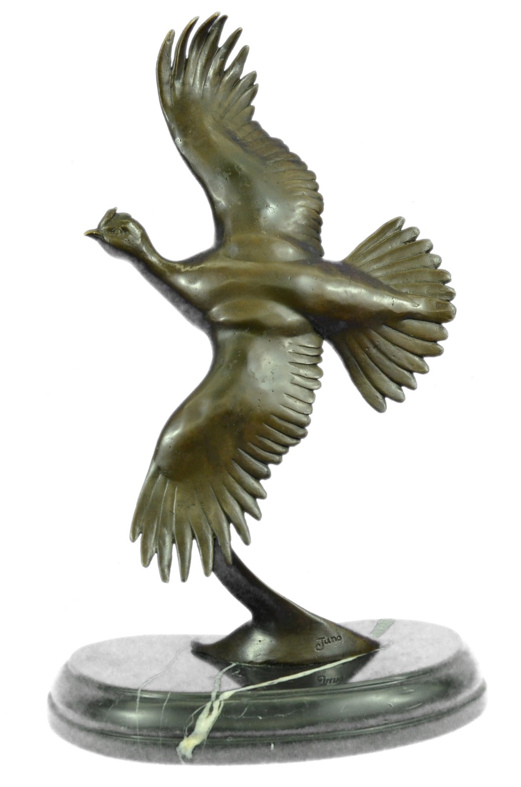 Bronze Sculpture Hot Cast Flying Quail Museum Quality Figurine Figure Sale Decor