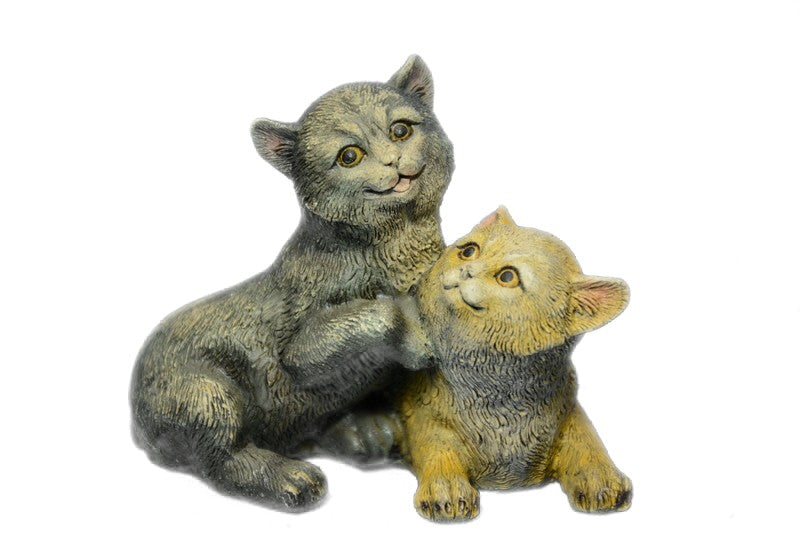 Handcrafted bronze sculpture SALE Cat Two Cats Base Viennese Bergman Vienna