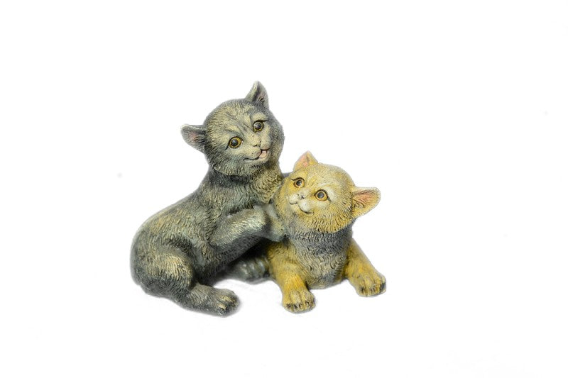 Handcrafted bronze sculpture SALE Cat Two Cats Base Viennese Bergman Vienna