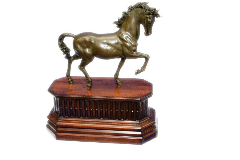 100% Genuine Bronze by Lost Wax Horse Extra Large Sculpture Home Office Decor