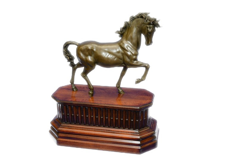 100% Genuine Bronze by Lost Wax Horse Extra Large Sculpture Home Office Decor