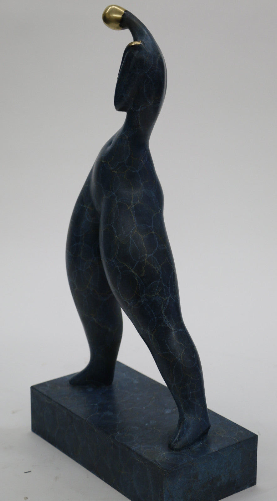 Modern Art Nouveau Abstract Nude woman Girl 100 Bronze Flame Sculpture itd edtion