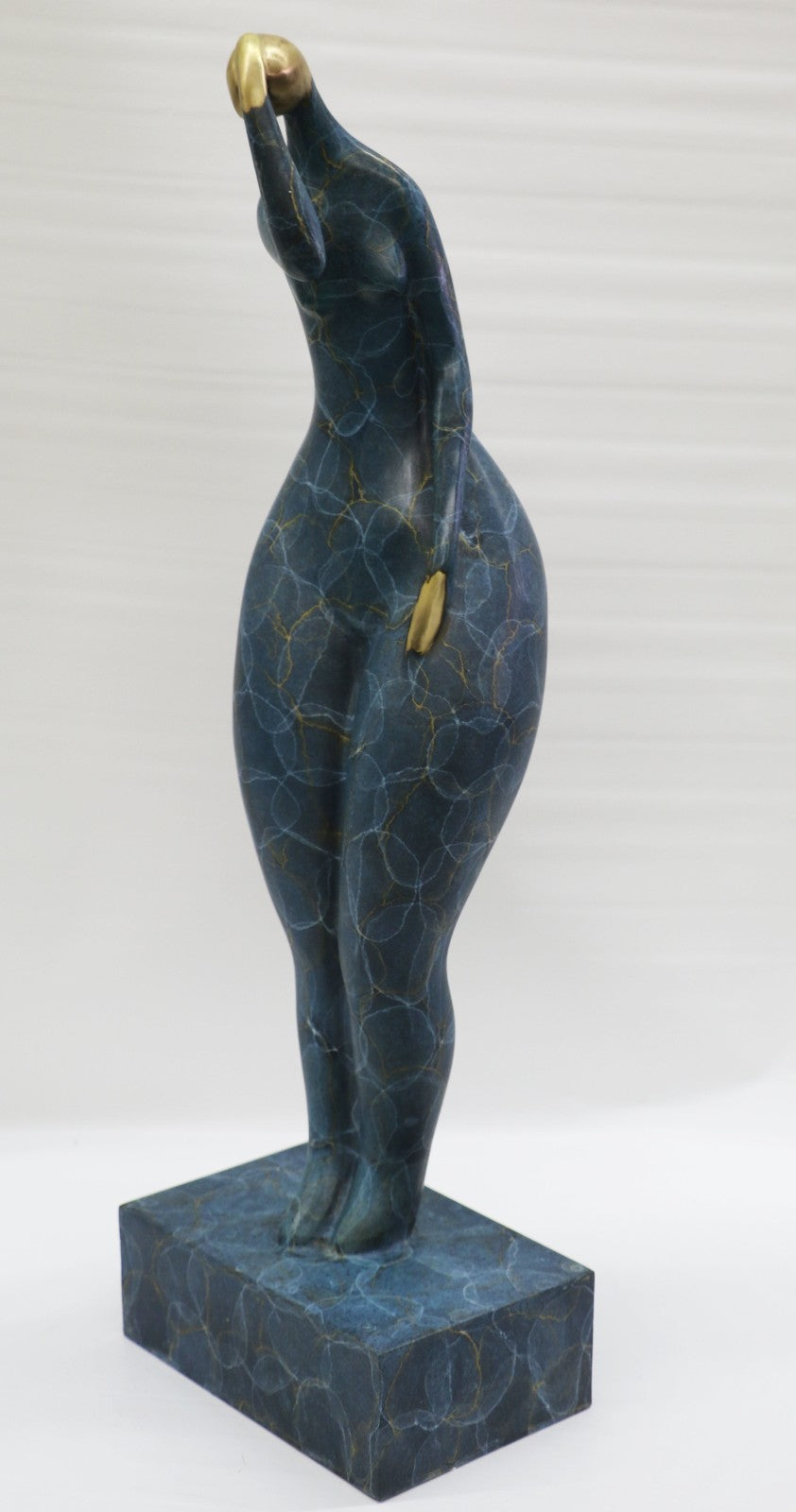 Original Signed Tribute to Botero Bronze Sculpture Statue Figure Female By M.Nick