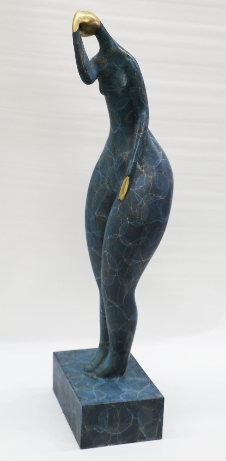 Original Signed Tribute to Botero Bronze Sculpture Statue Figure Female By M.Nick