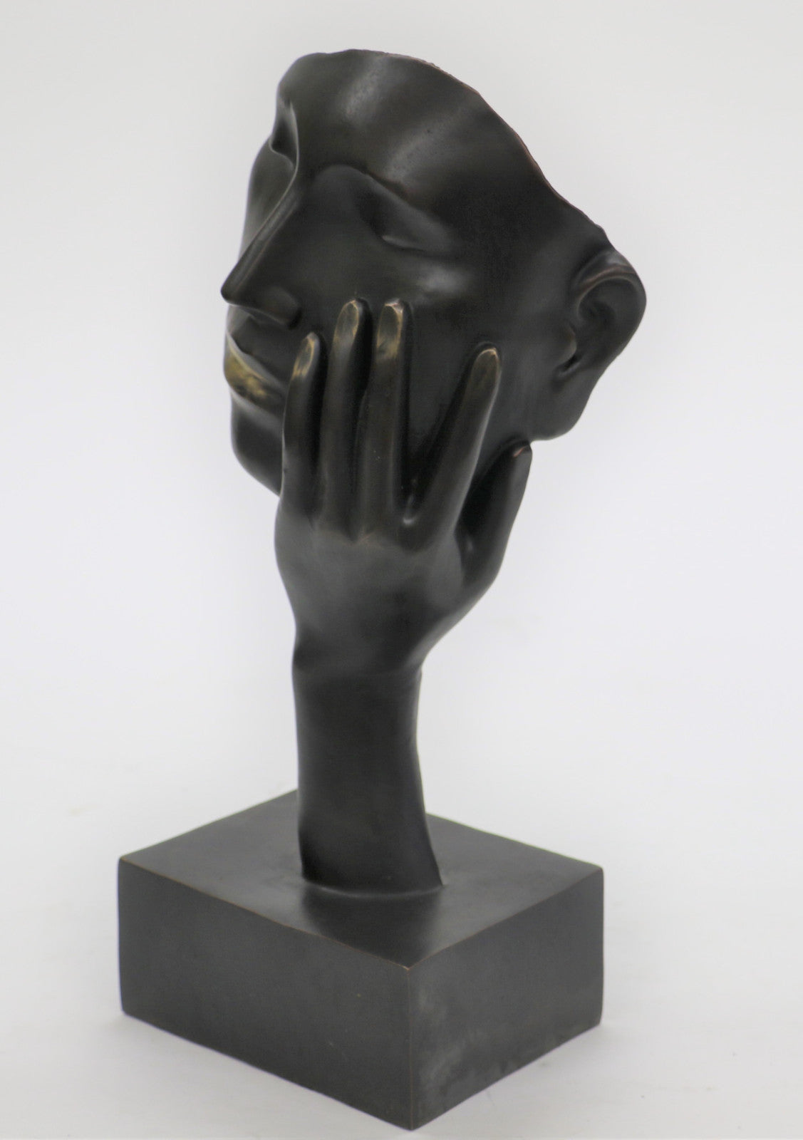 SALVADOR DALI HOMAGE - BRONZE SCULPTURE - THE RELAXING- STILLNESS -100 % BRONZE