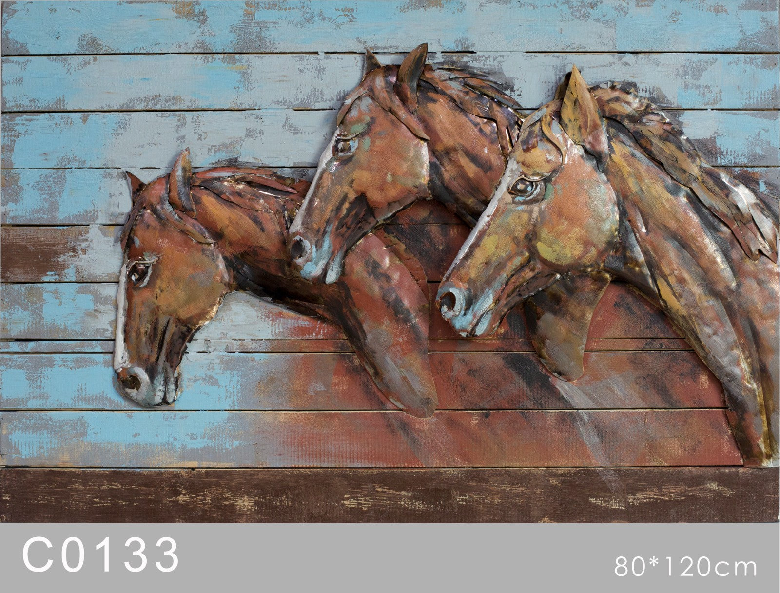 Acrylic wall art decor painting nature wall painting designs fine art 3d Horses wall decor