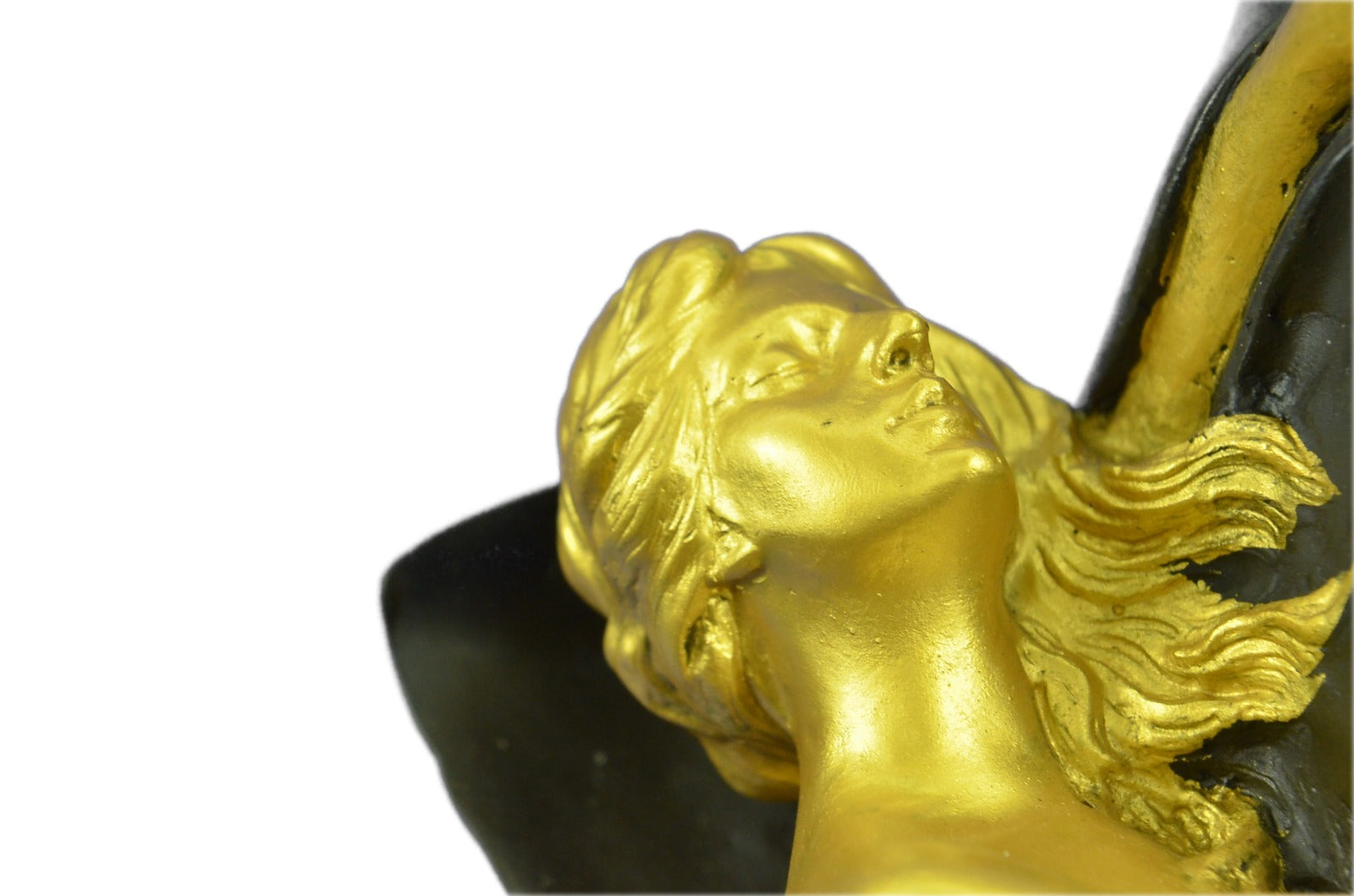 Original Aldo Vitaleh Nude Female Candle Holder Gold Patina Bronze Statue Decor