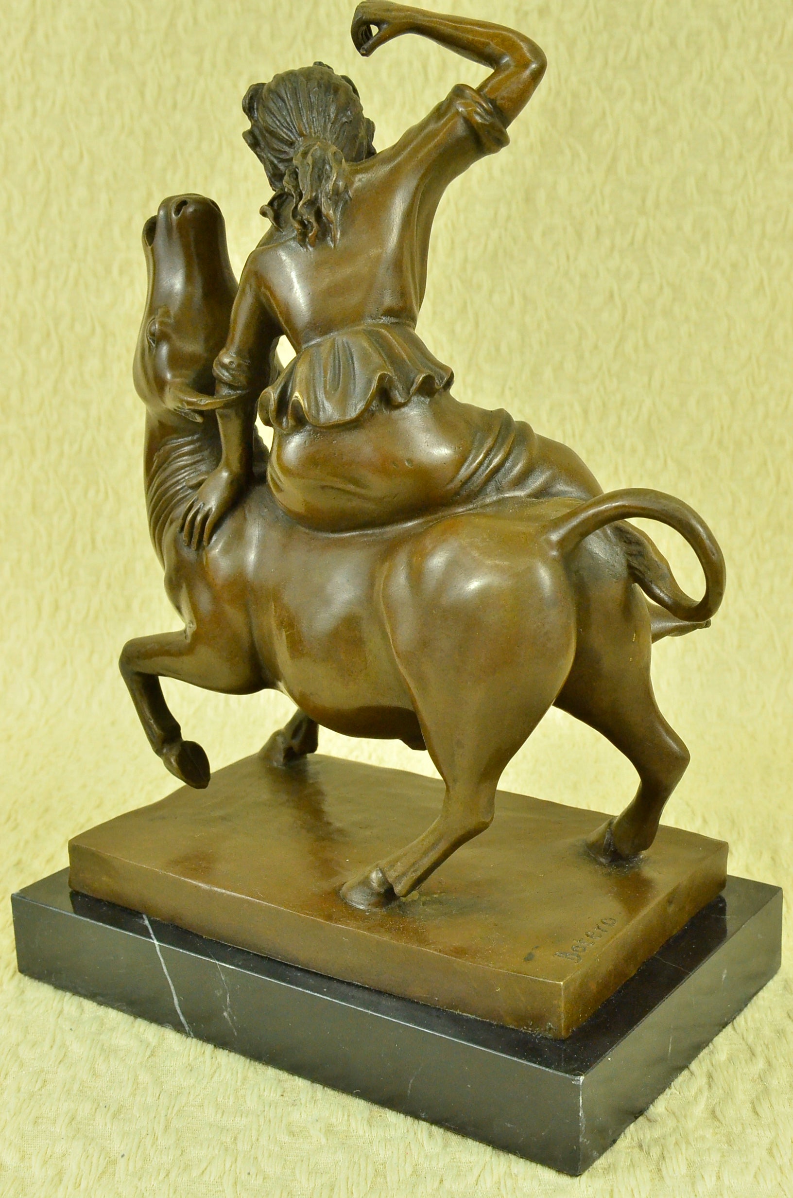 Bronzefigur Raub Europas signiert Botero Bronzeskulptur Bronze Figure Skulpturen