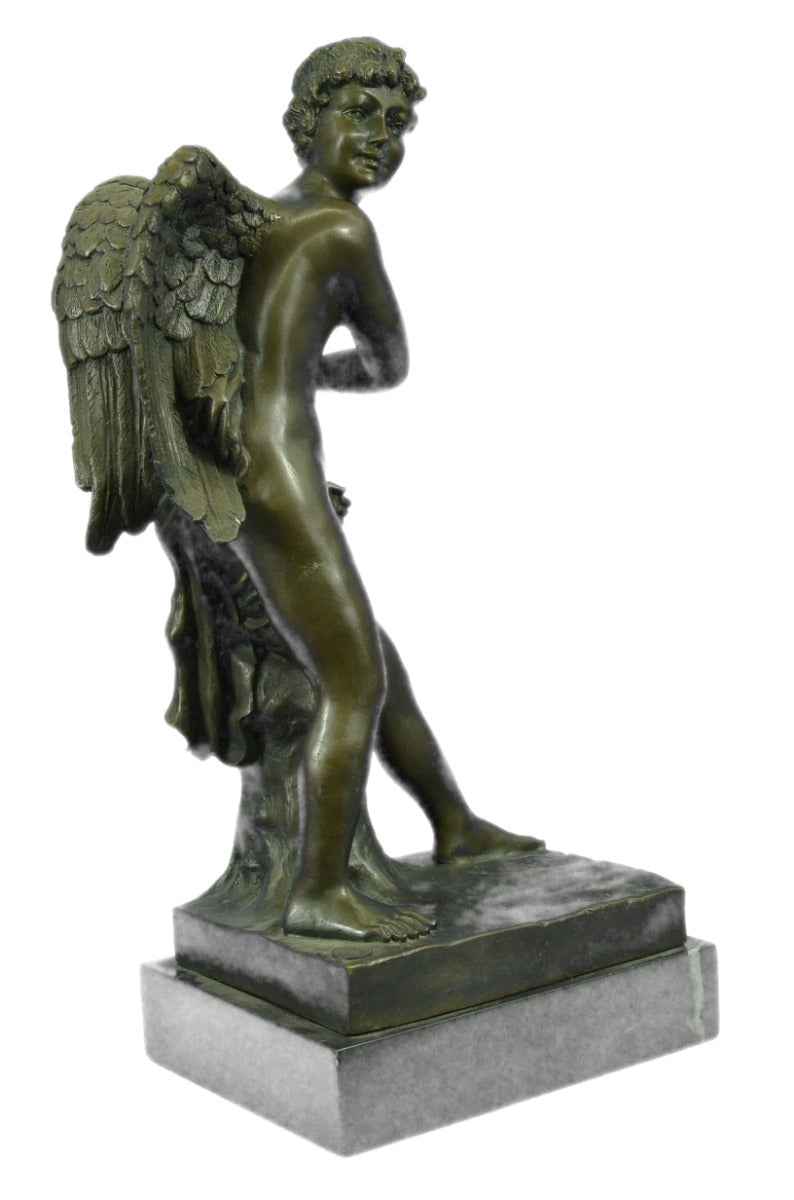 Tall Extra Large Cupid Son of Venus Greek Mythology Bronze Sculpture Statue Art