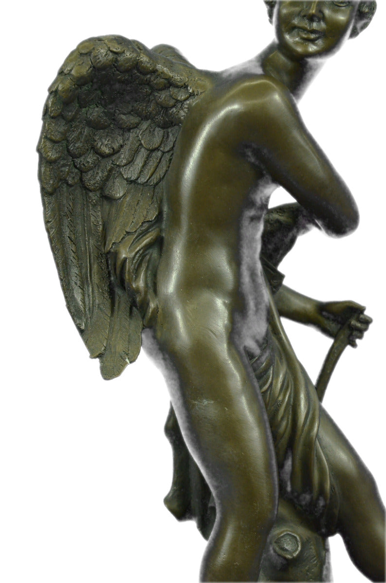 Tall Extra Large Cupid Son of Venus Greek Mythology Bronze Sculpture Statue Art