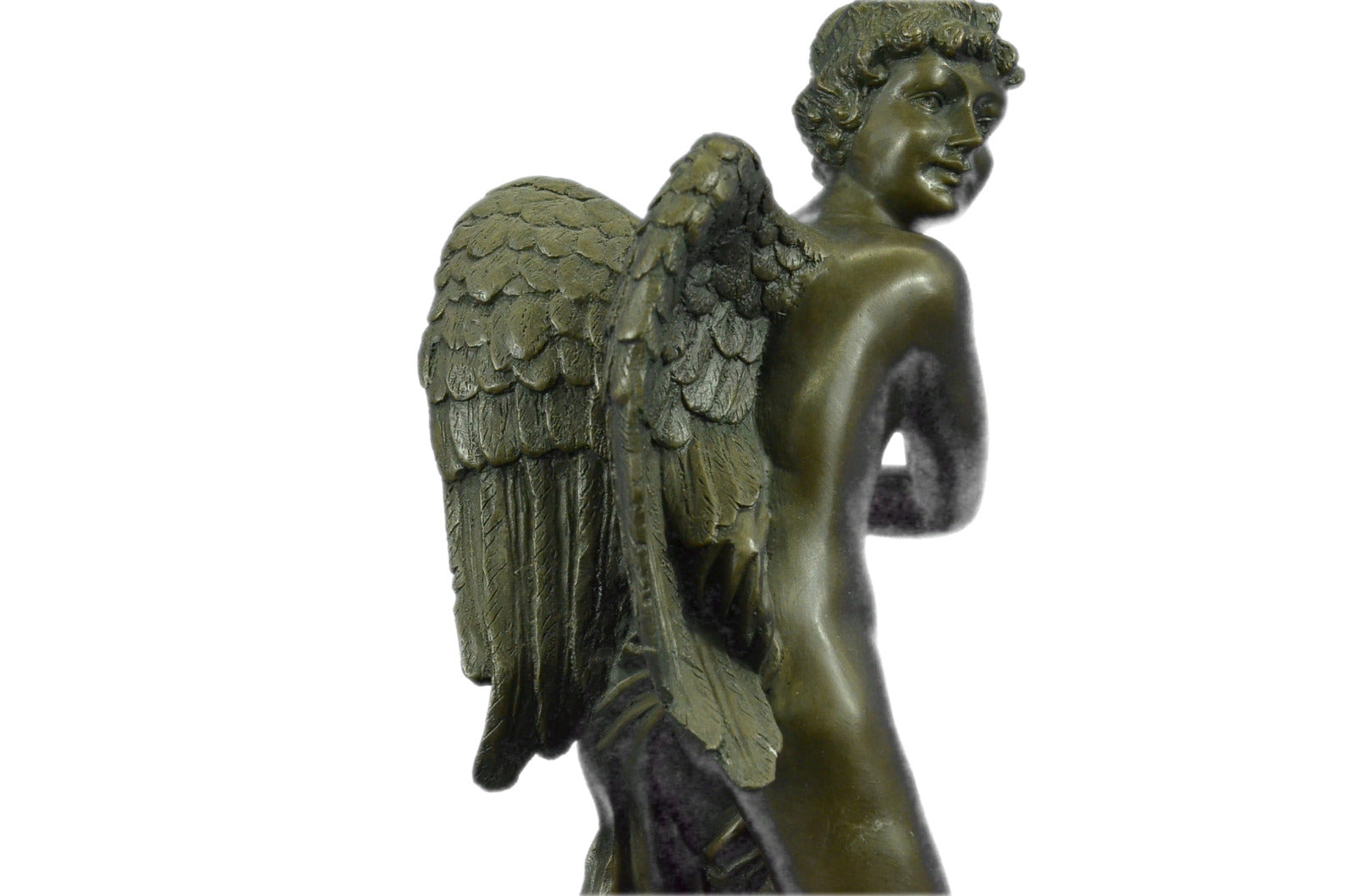 Tall Extra Large Cupid Son of Venus Greek Mythology Bronze Sculpture Statue Art