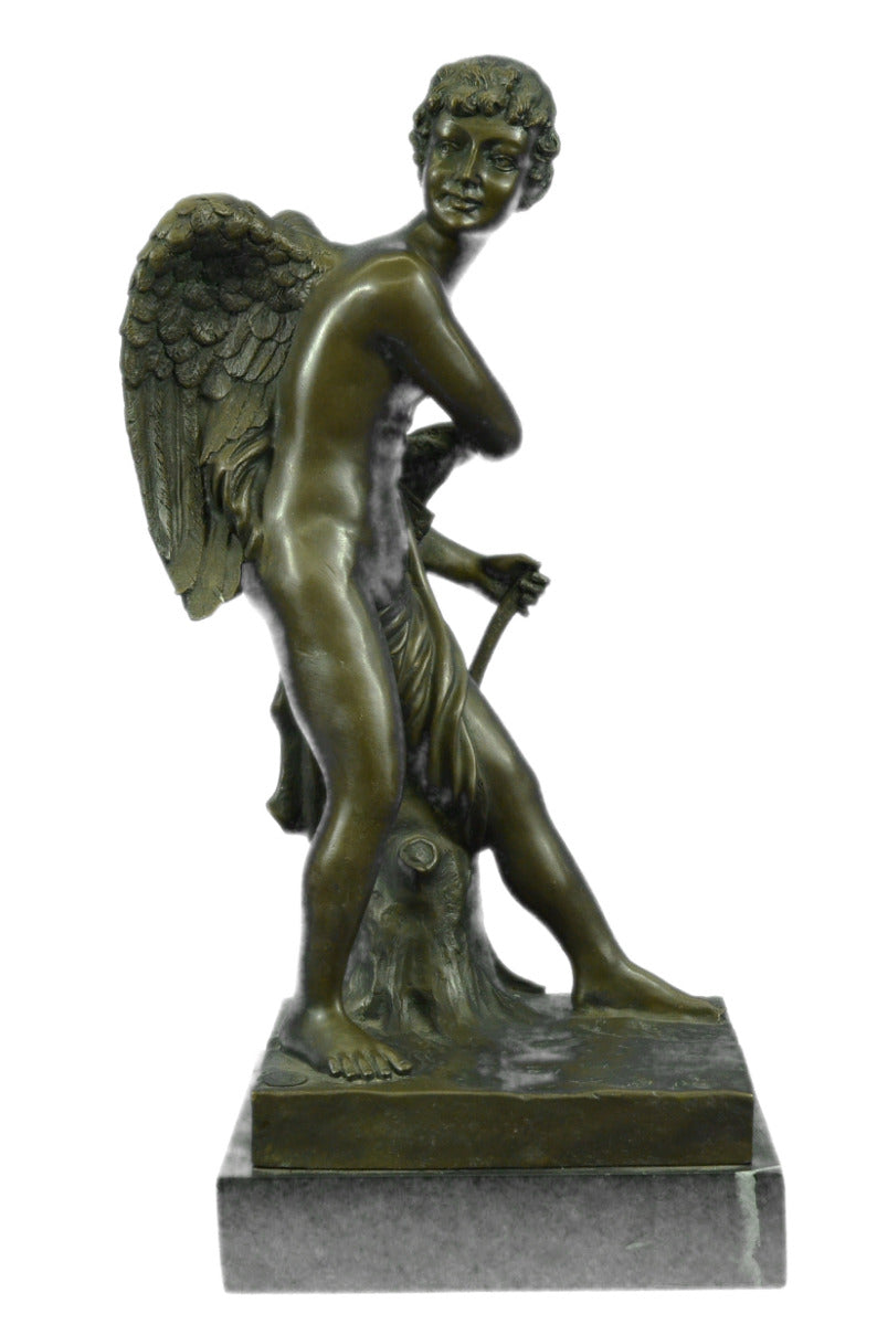 Tall Extra Large Cupid Son of Venus Greek Mythology Bronze Sculpture Statue Art