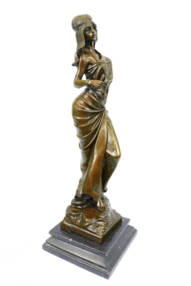 Handcrafted bronze sculpture SALE Girl American Native Mirval Sign Hot Cast De