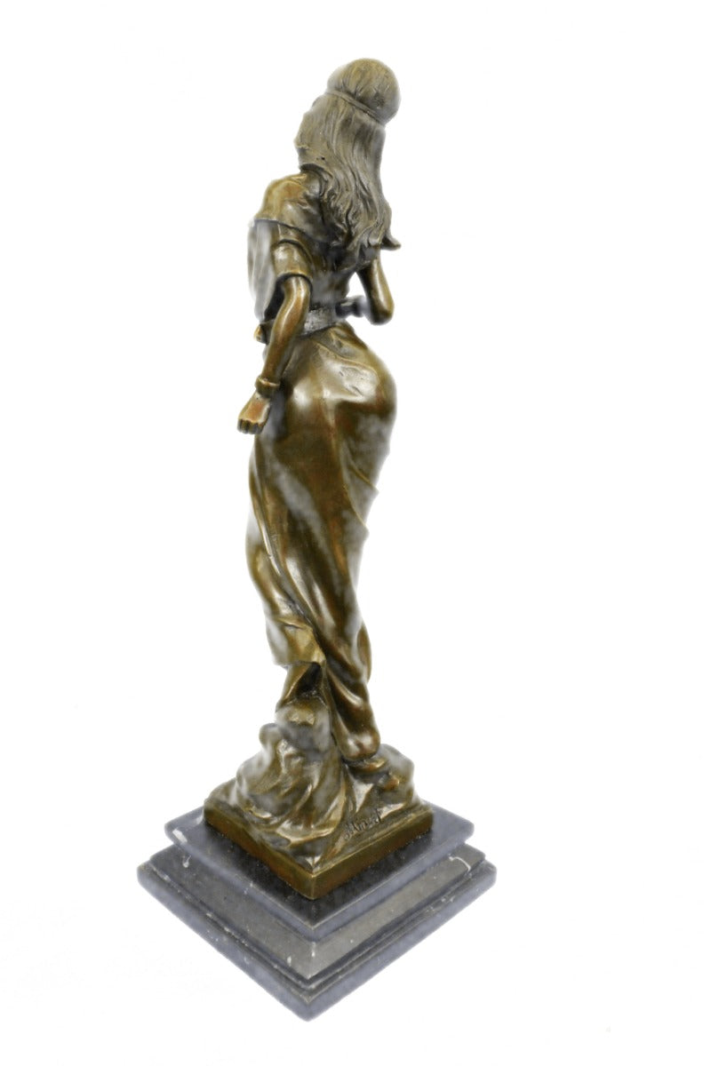 Handcrafted bronze sculpture SALE Girl American Native Mirval Sign Hot Cast De