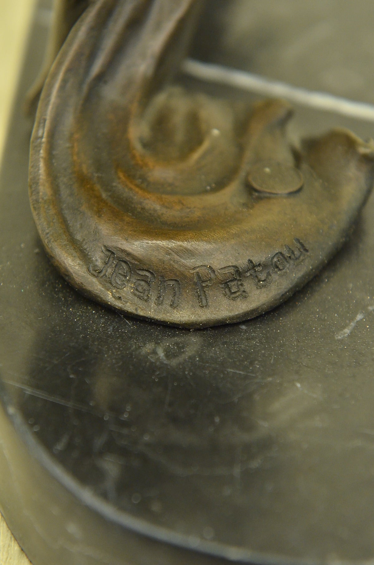 Handcrafted bronze sculpture SALE Dancer Flirty Gilt Patou Jean Signed Orig.