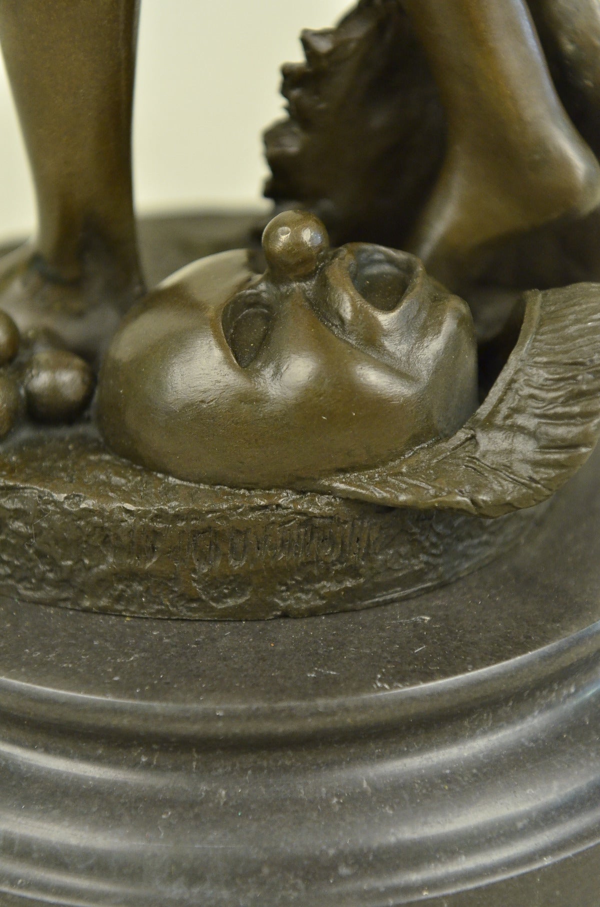 Handcrafted bronze sculpture SALE Girl Nude Ballplayer" "The Gerome Signed
