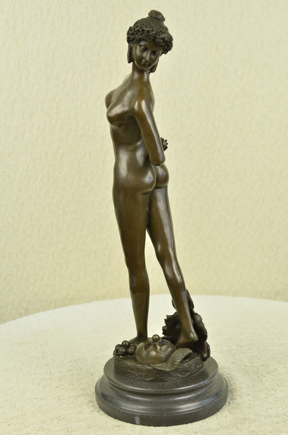 Handcrafted bronze sculpture SALE Girl Nude Ballplayer" "The Gerome Signed
