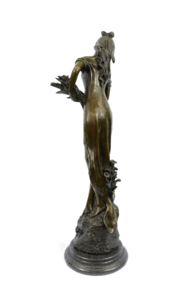 Elegant Art Nouveau Bronze Sculpture – Female Nude by Jean Patoue | Handmade Gift for Home or Office Decor