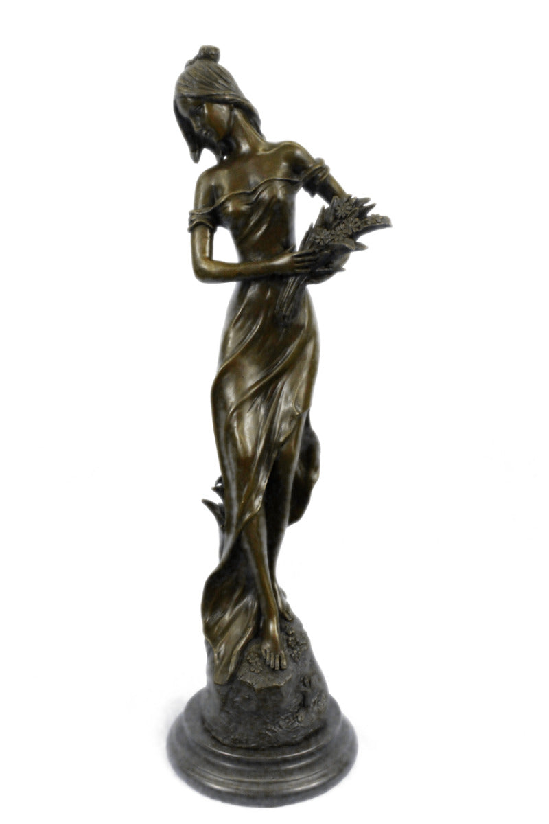 Elegant Art Nouveau Bronze Sculpture – Female Nude by Jean Patoue | Handmade Gift for Home or Office Decor