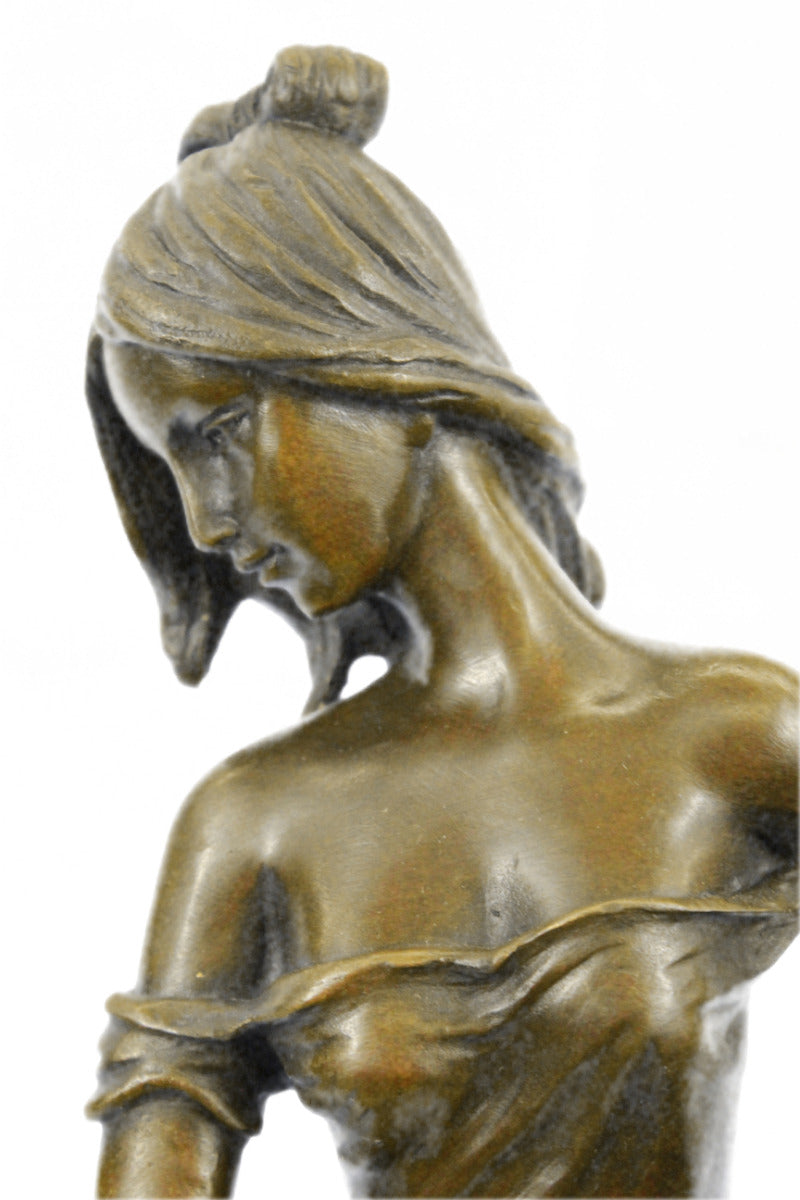 Elegant Art Nouveau Bronze Sculpture – Female Nude by Jean Patoue | Handmade Gift for Home or Office Decor