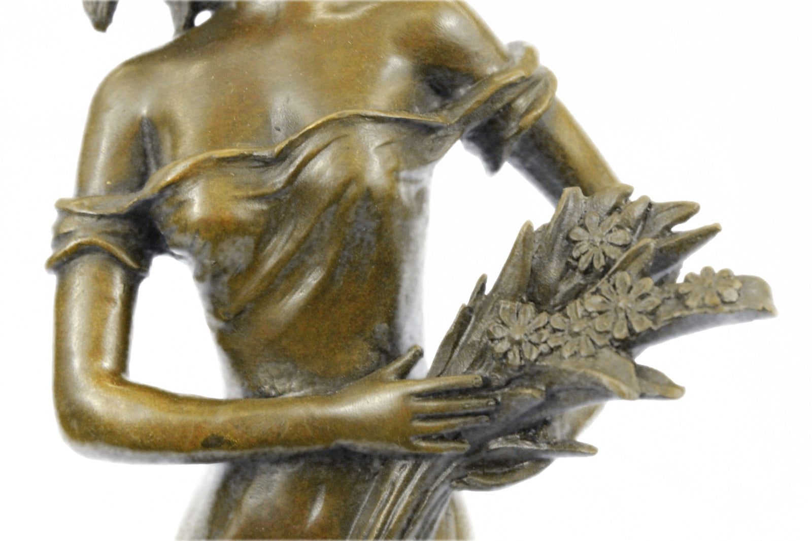 Elegant Art Nouveau Bronze Sculpture – Female Nude by Jean Patoue | Handmade Gift for Home or Office Decor