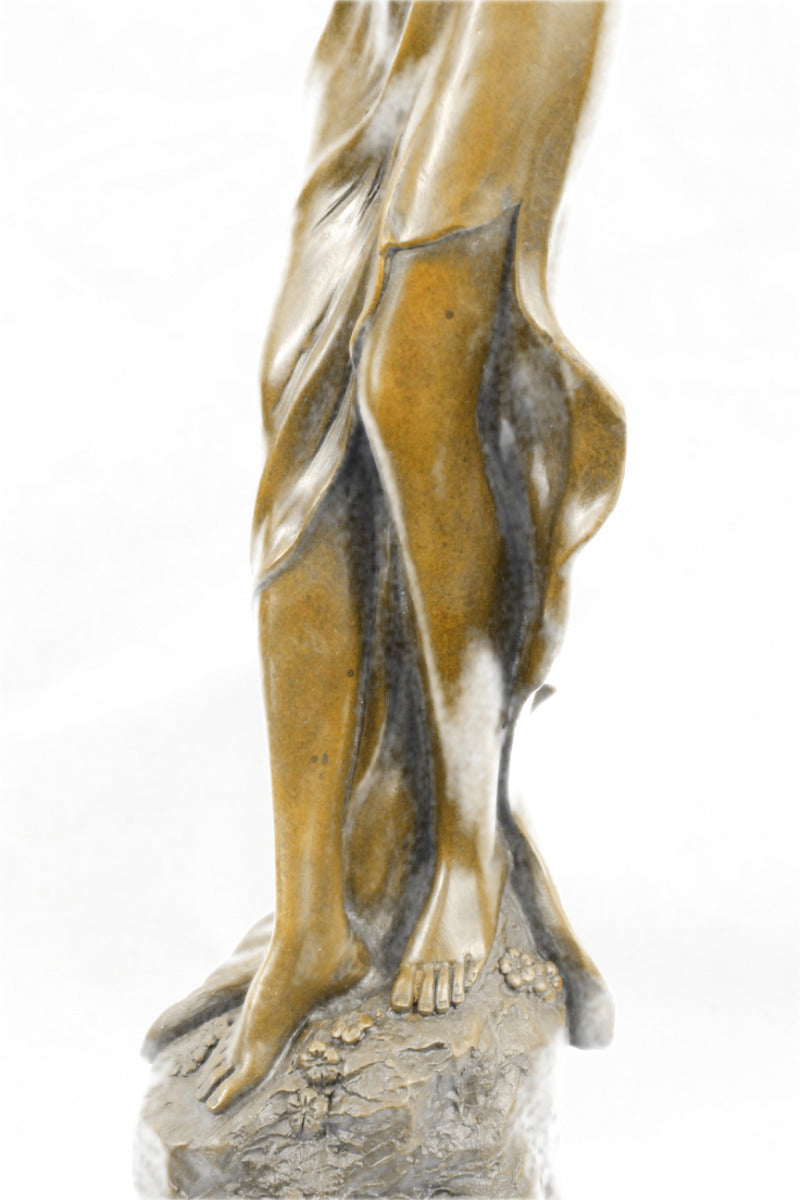 Elegant Art Nouveau Bronze Sculpture – Female Nude by Jean Patoue | Handmade Gift for Home or Office Decor